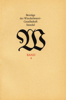 Winckelmann und Nöthnitz. Eine Aufsatzsammlung.